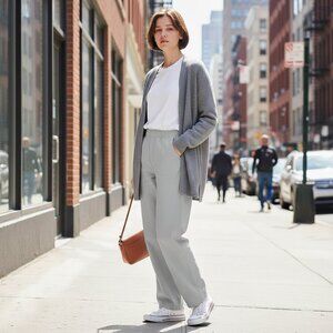 Eileen Fisher Organic Cotton Blend Pull On Pants in Size XL